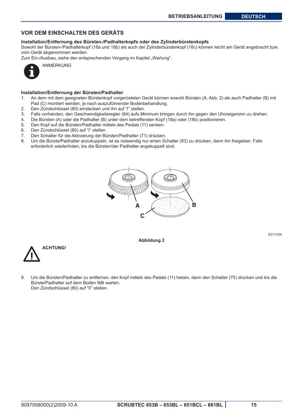 Nilfisk-ALTO SCRUBTEC 651BCL User Manual | Page 17 / 124