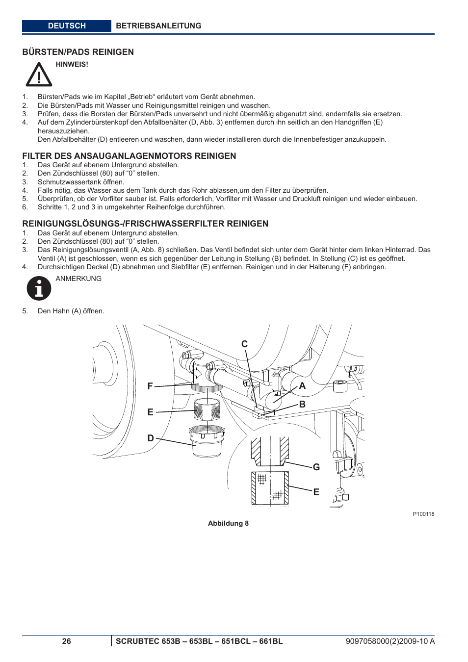 Nilfisk-ALTO SCRUBTEC 651BCL User Manual | Page 28 / 124