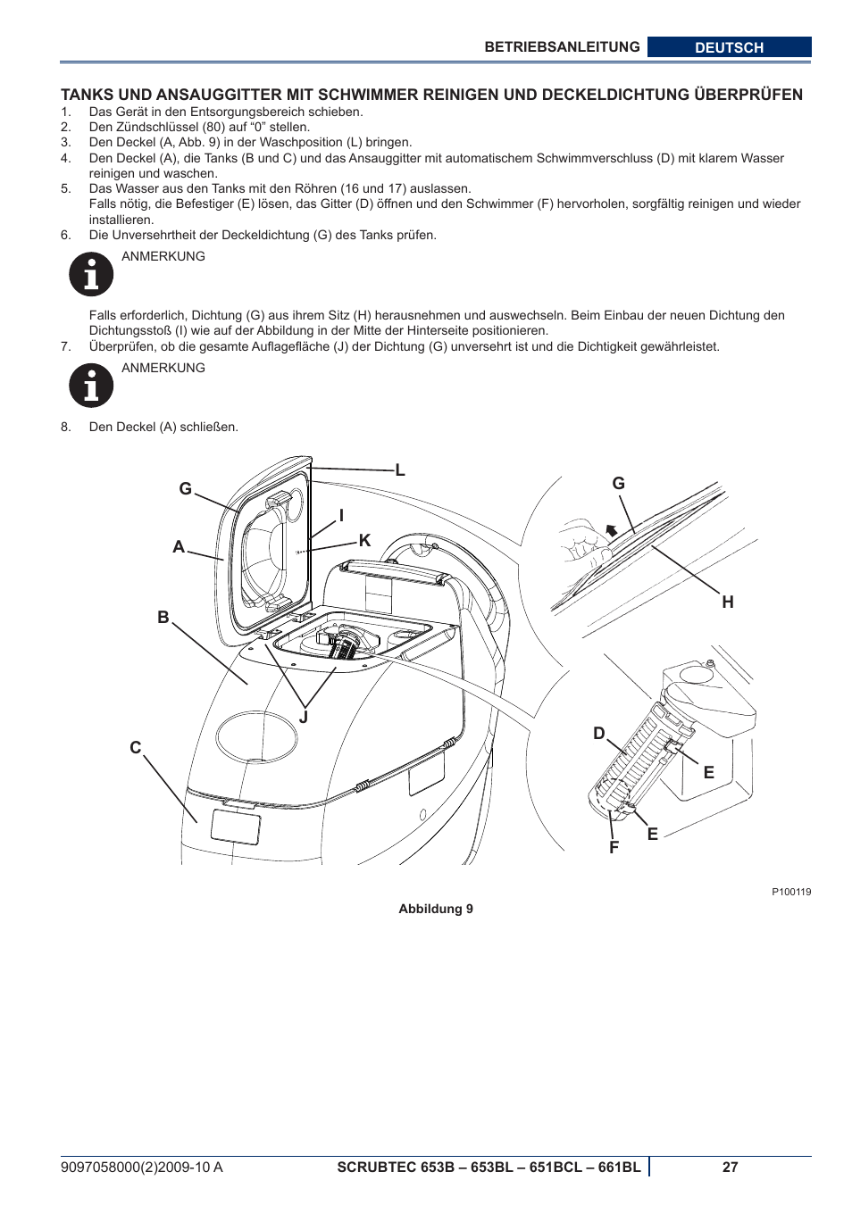 Nilfisk-ALTO SCRUBTEC 651BCL User Manual | Page 29 / 124