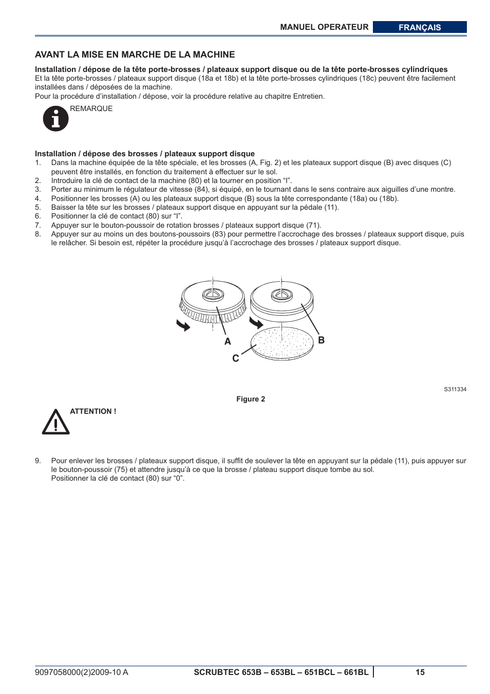 Nilfisk-ALTO SCRUBTEC 651BCL User Manual | Page 47 / 124