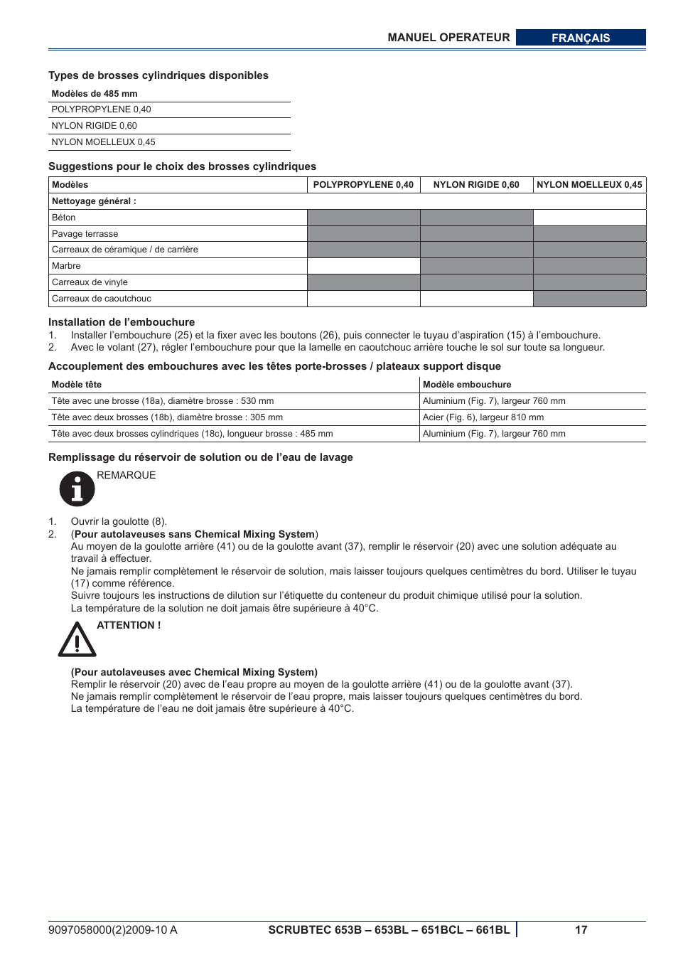 Nilfisk-ALTO SCRUBTEC 651BCL User Manual | Page 49 / 124