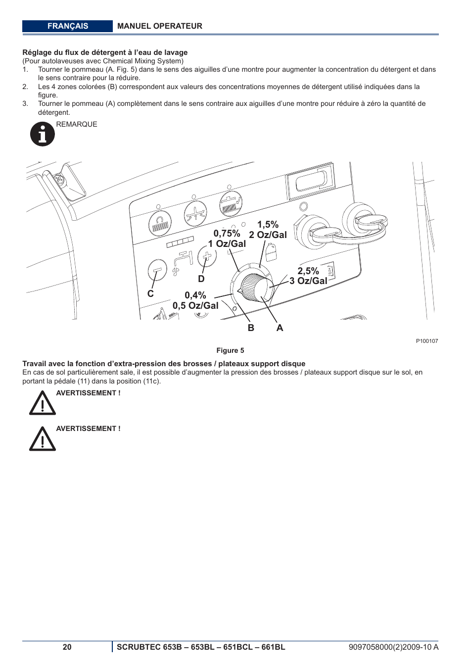 Nilfisk-ALTO SCRUBTEC 651BCL User Manual | Page 52 / 124