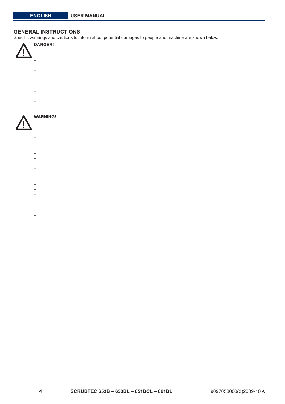 Nilfisk-ALTO SCRUBTEC 651BCL User Manual | Page 66 / 124