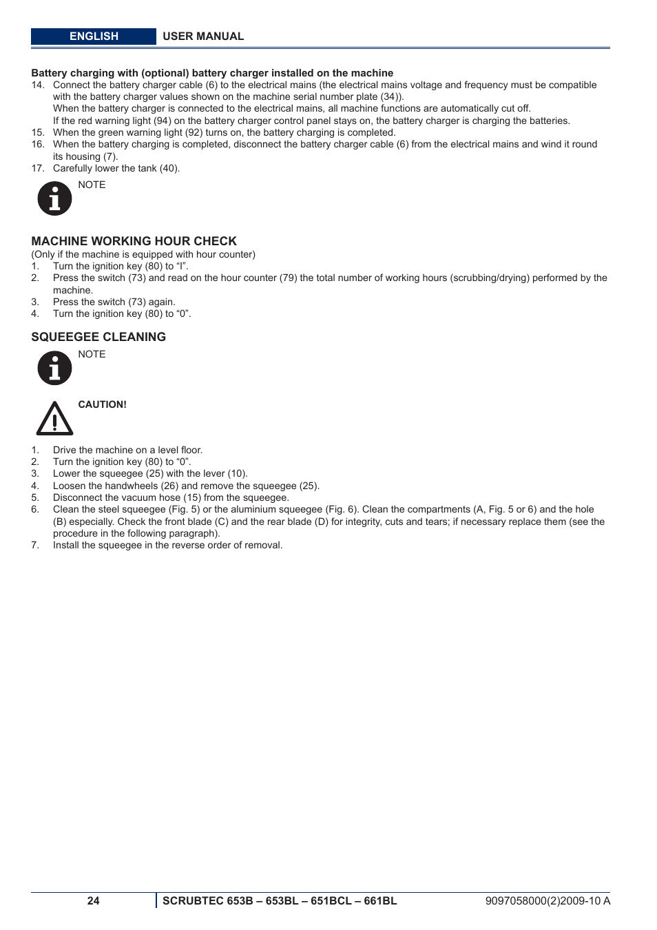 Nilfisk-ALTO SCRUBTEC 651BCL User Manual | Page 86 / 124