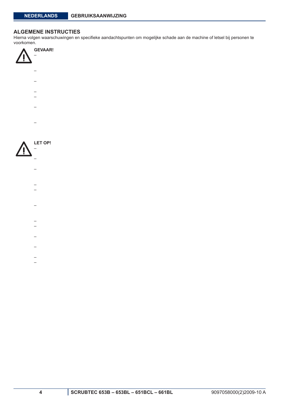 Nilfisk-ALTO SCRUBTEC 651BCL User Manual | Page 96 / 124