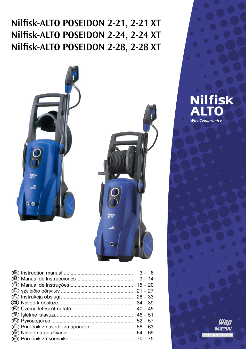 Nilfisk-ALTO 2-21 XT User Manual | 14 pages