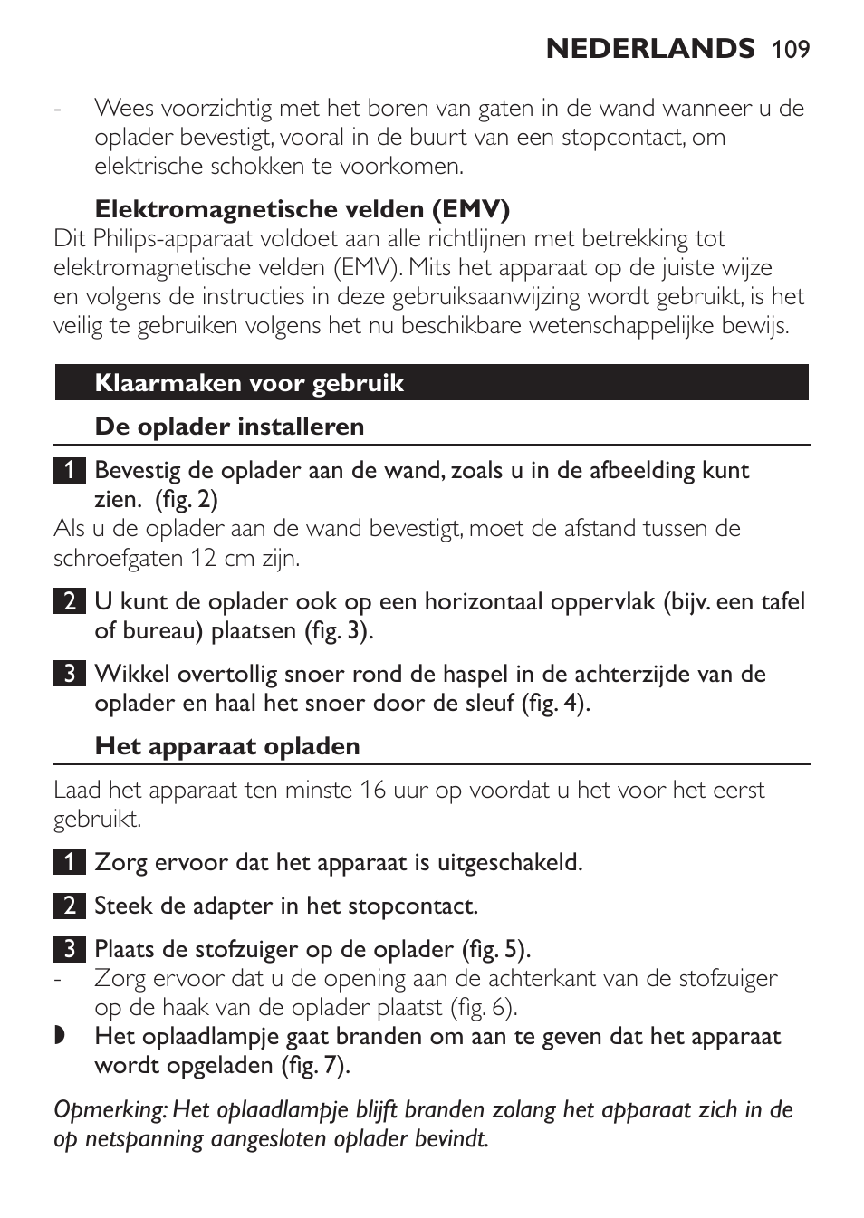 Philips MiniVac Handstaubsauger User Manual | Page 109 / 172