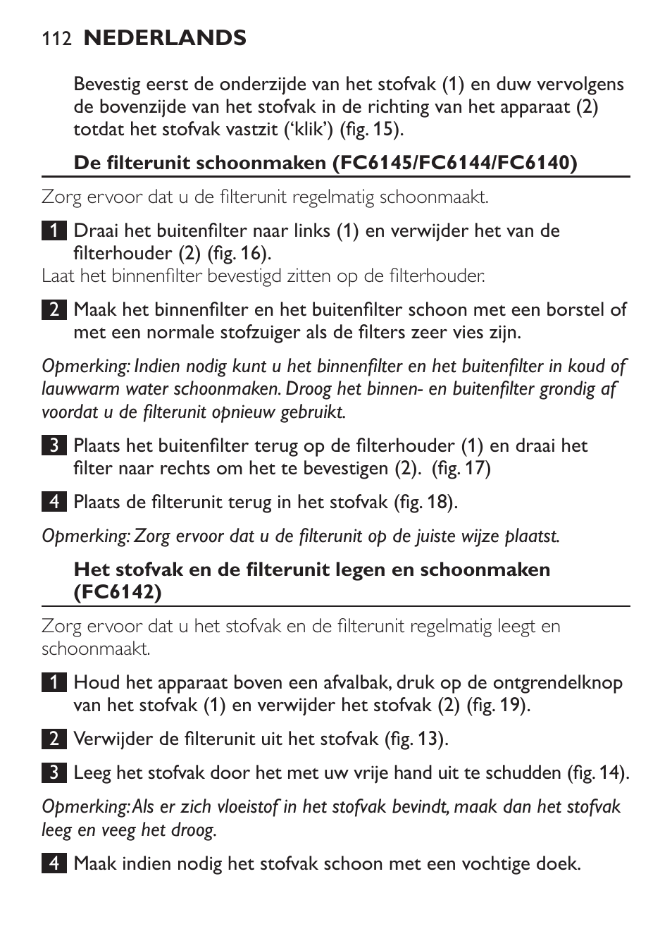 Philips MiniVac Handstaubsauger User Manual | Page 112 / 172