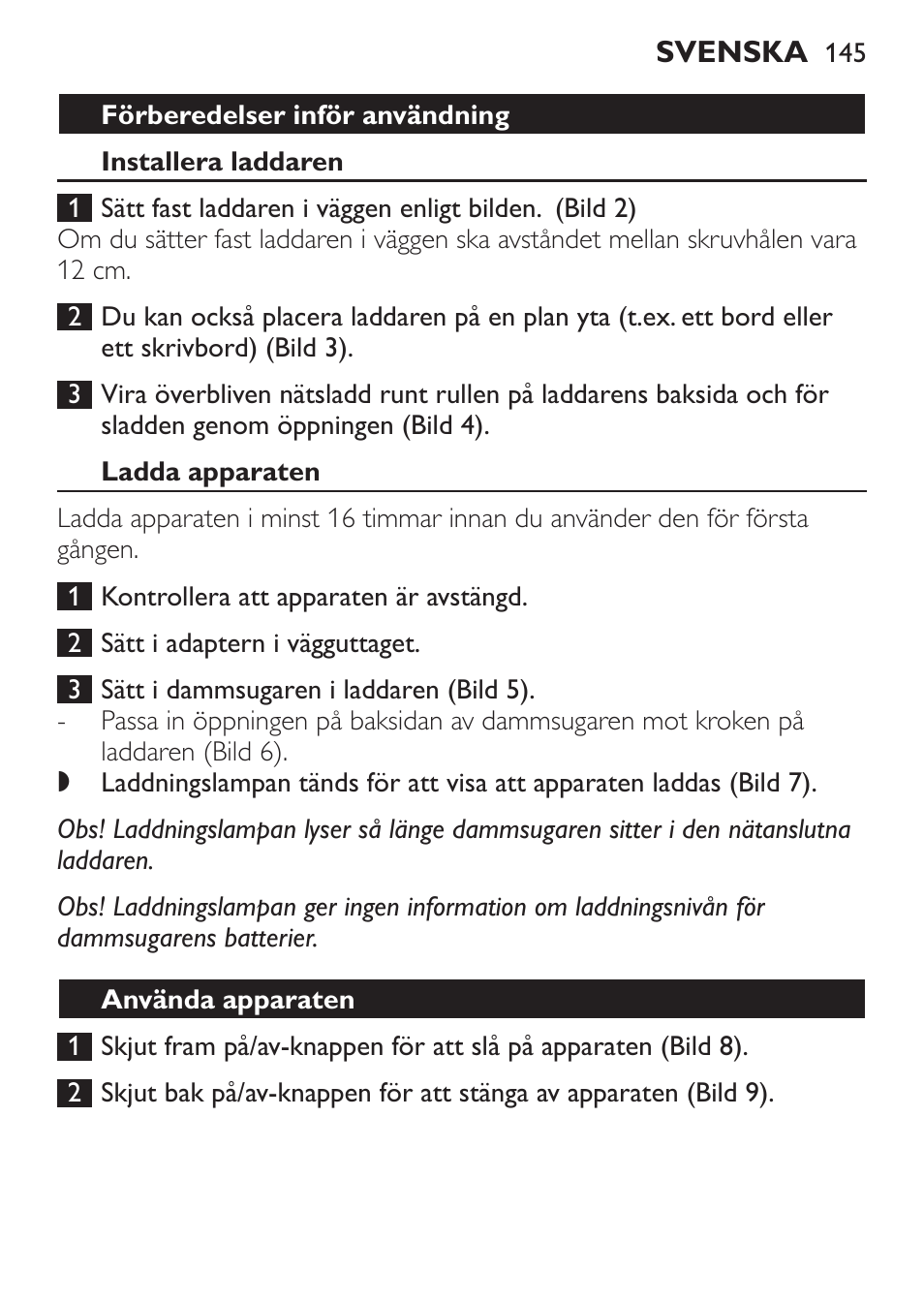 Philips MiniVac Handstaubsauger User Manual | Page 145 / 172