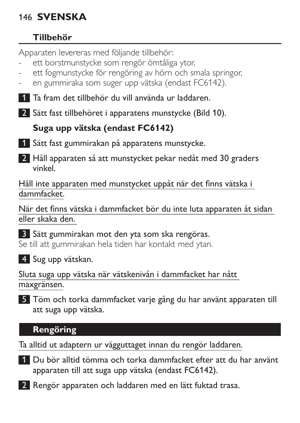 Philips MiniVac Handstaubsauger User Manual | Page 146 / 172