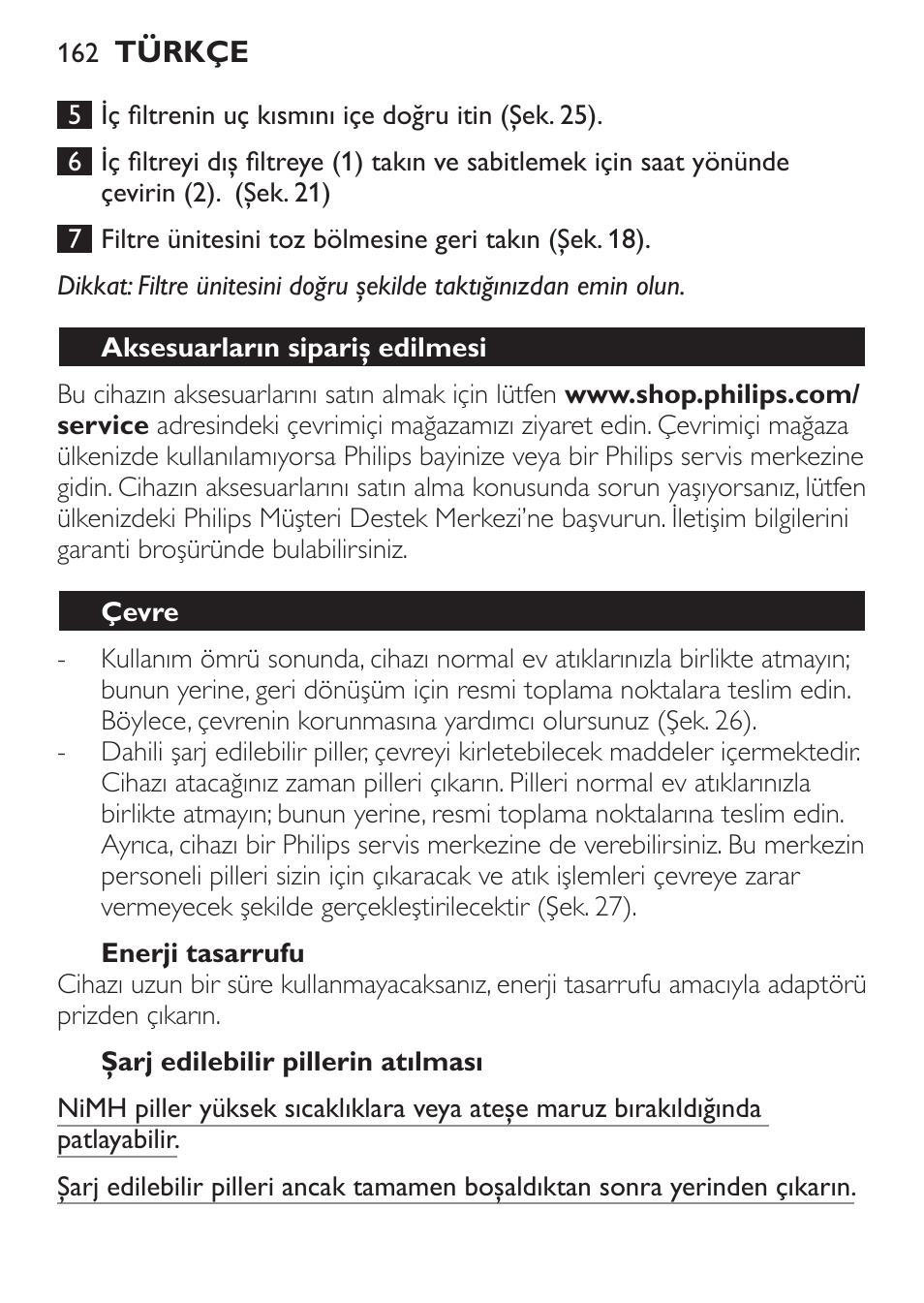 Philips MiniVac Handstaubsauger User Manual | Page 162 / 172