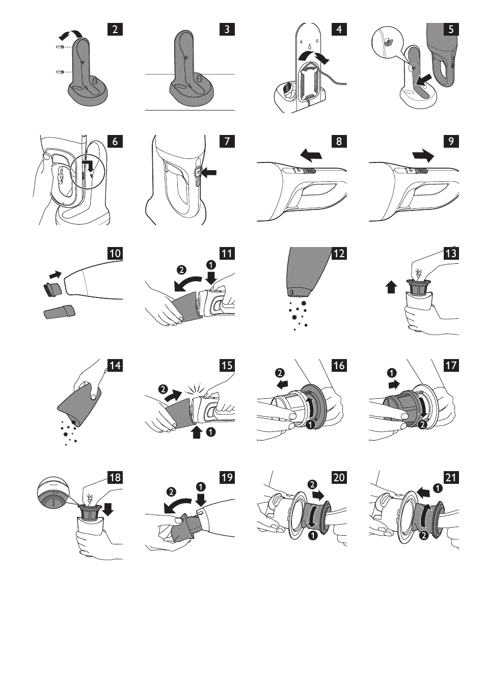 Philips MiniVac Handstaubsauger User Manual | Page 169 / 172