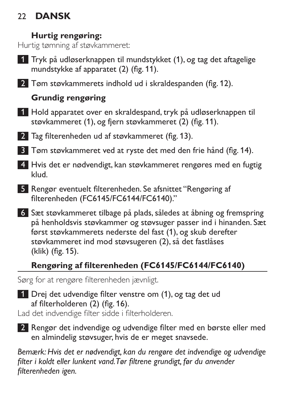 Philips MiniVac Handstaubsauger User Manual | Page 22 / 172