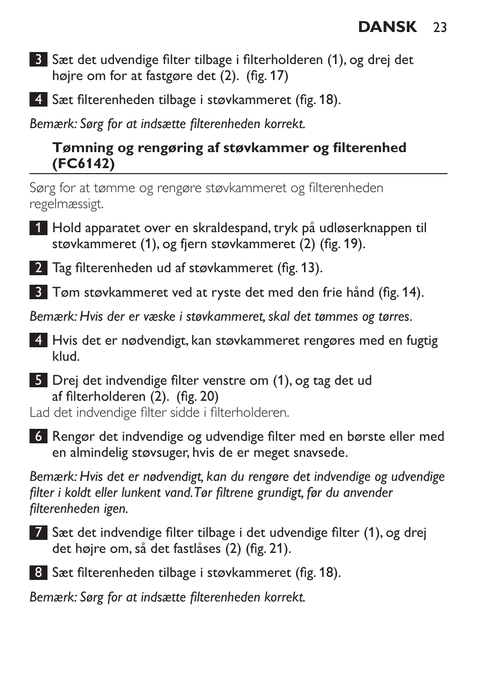 Philips MiniVac Handstaubsauger User Manual | Page 23 / 172