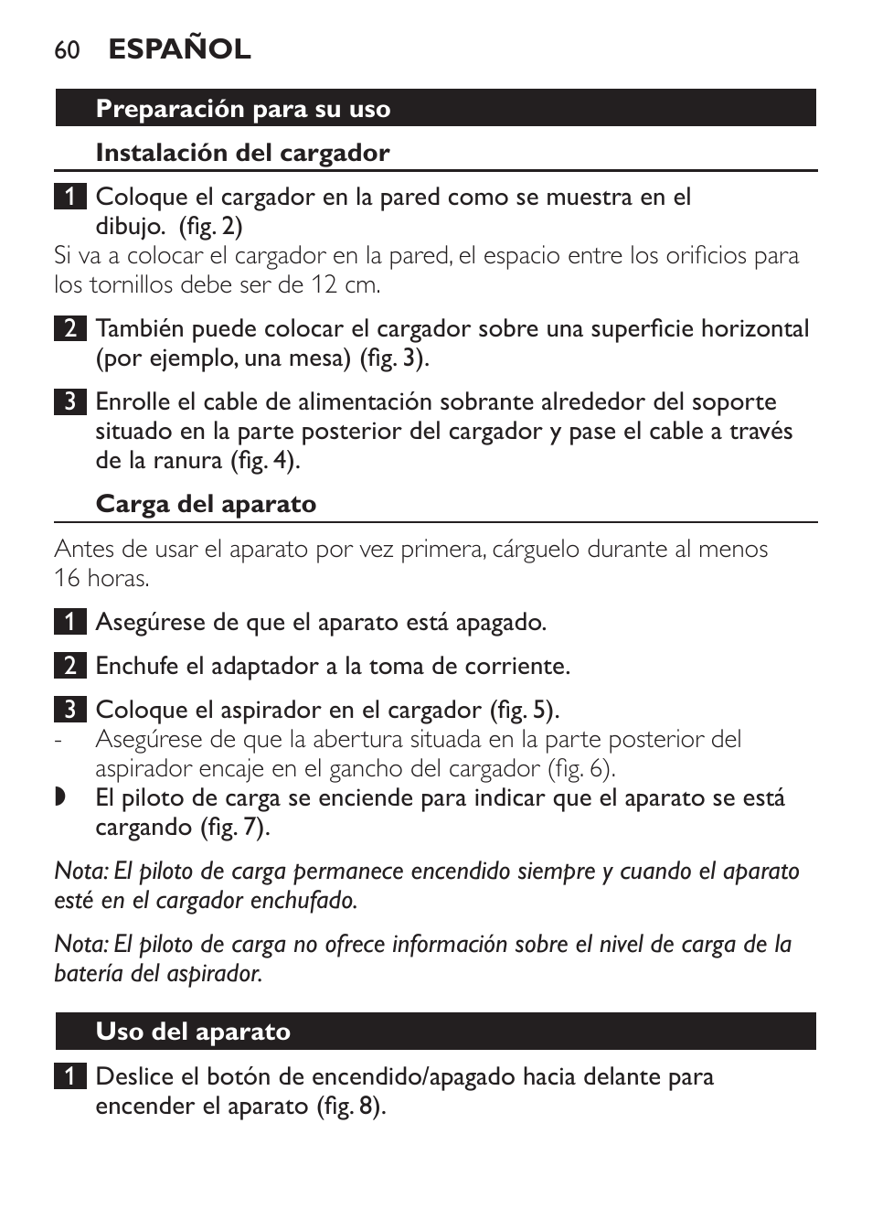 Philips MiniVac Handstaubsauger User Manual | Page 60 / 172