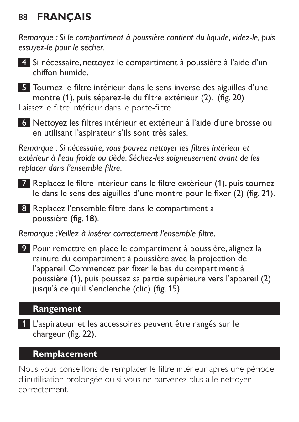 Philips MiniVac Handstaubsauger User Manual | Page 88 / 172