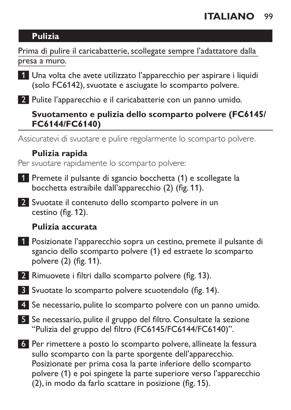 Philips MiniVac Handstaubsauger User Manual | Page 99 / 172