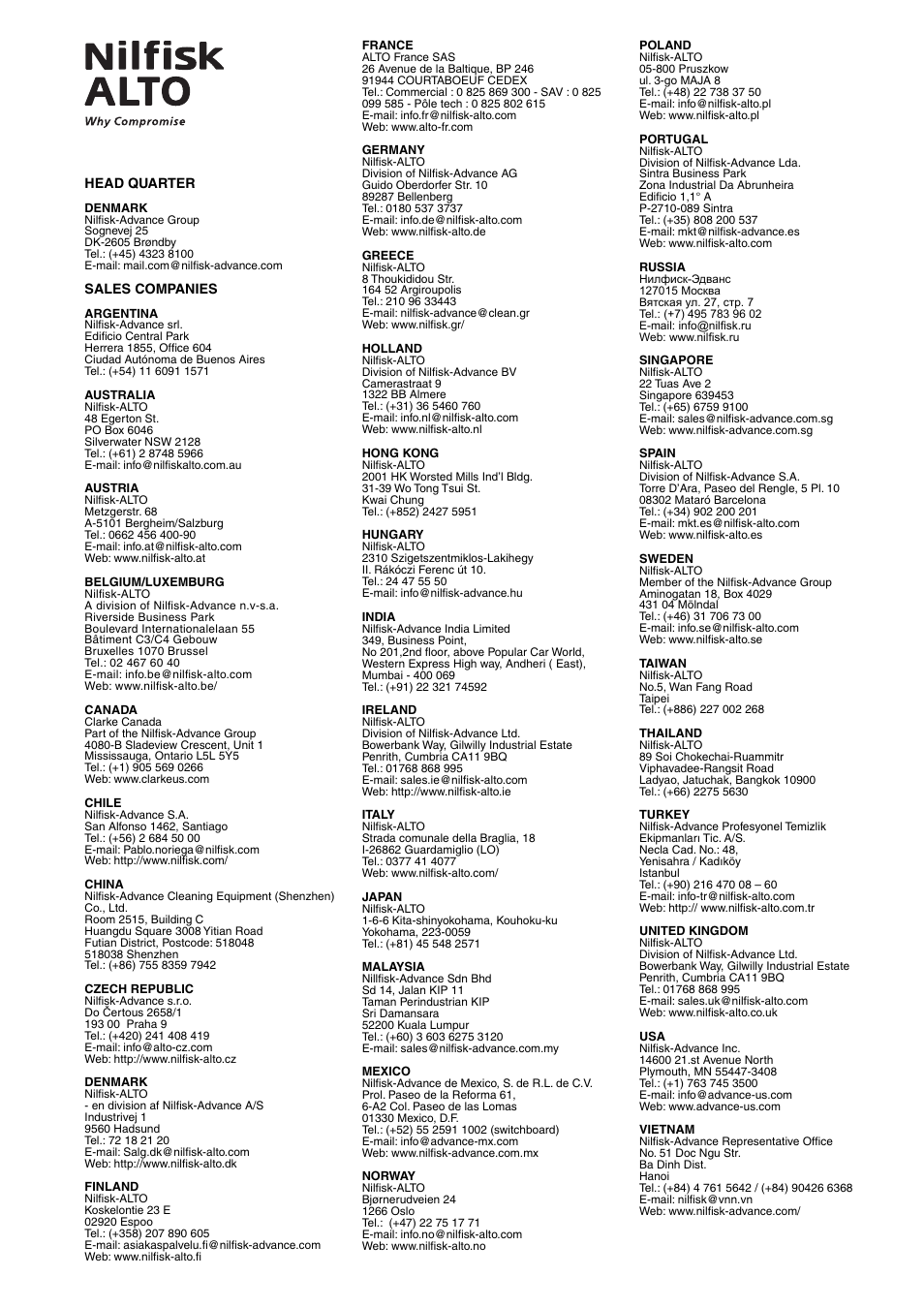 Nilfisk-ALTO 2-19 X User Manual | Page 11 / 11