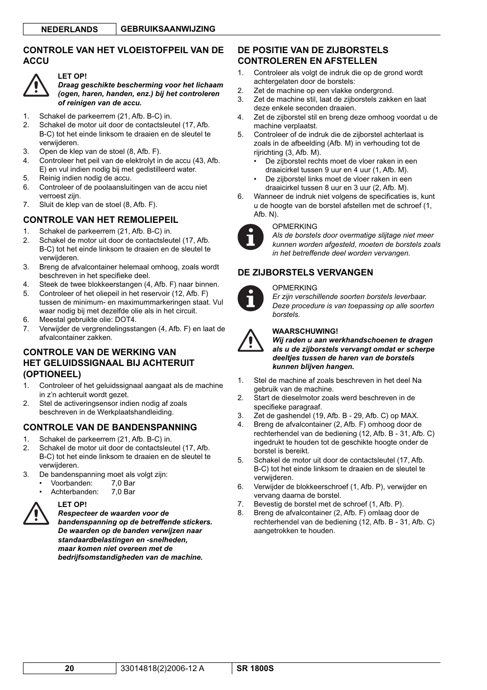 Nilfisk-ALTO SR 1800S User Manual | Page 100 / 118