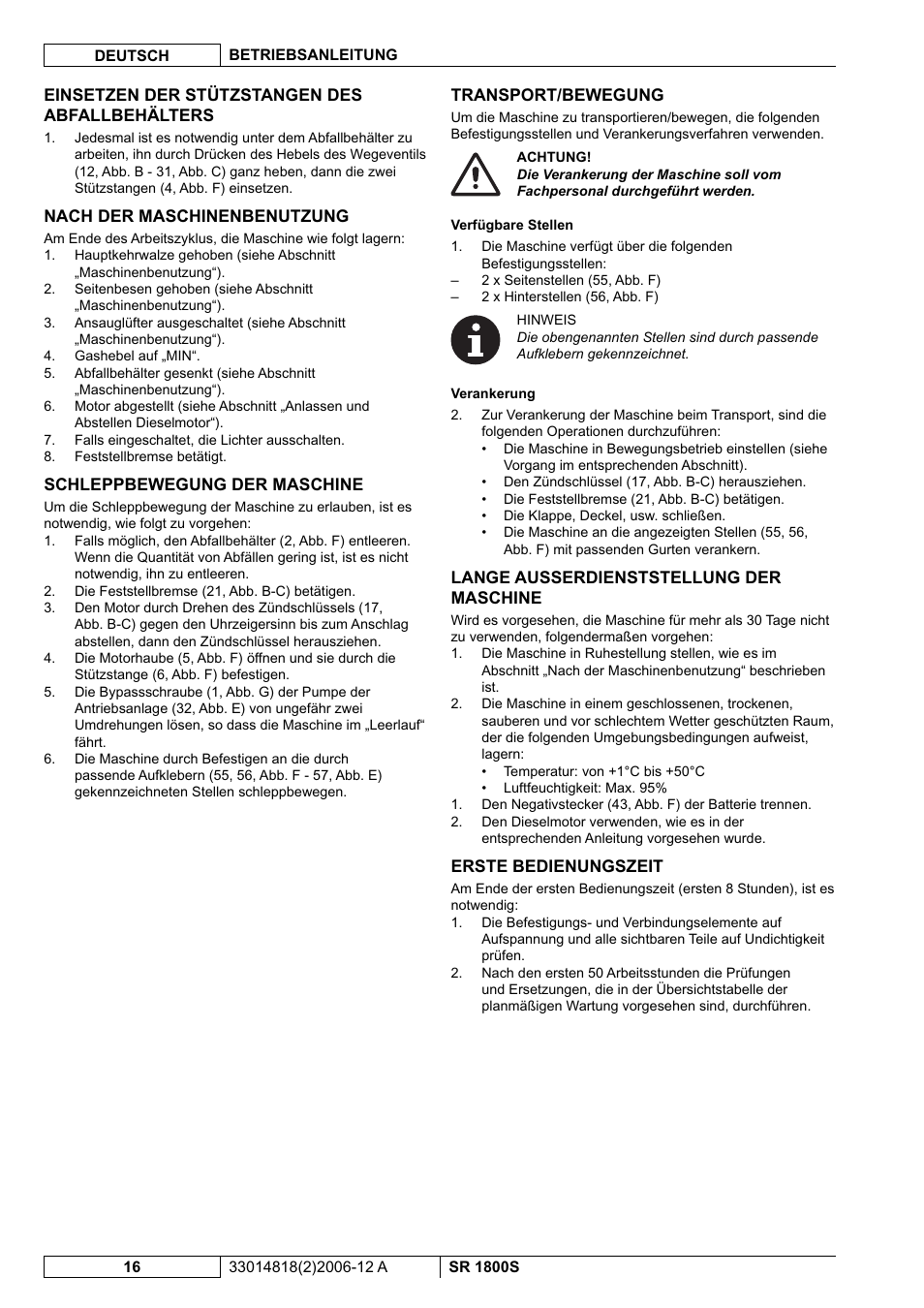 Nilfisk-ALTO SR 1800S User Manual | Page 18 / 118