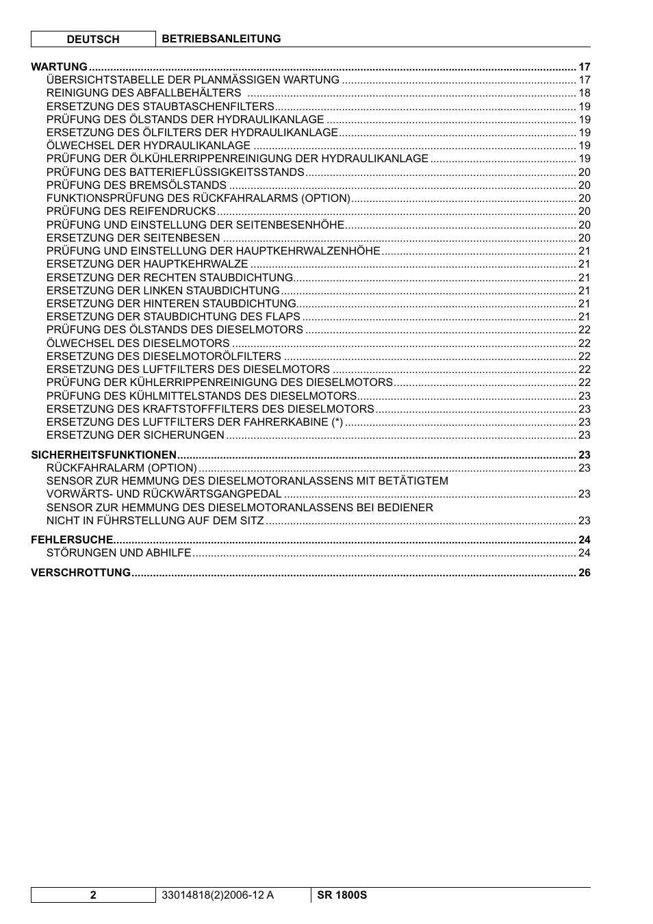 Nilfisk-ALTO SR 1800S User Manual | Page 4 / 118