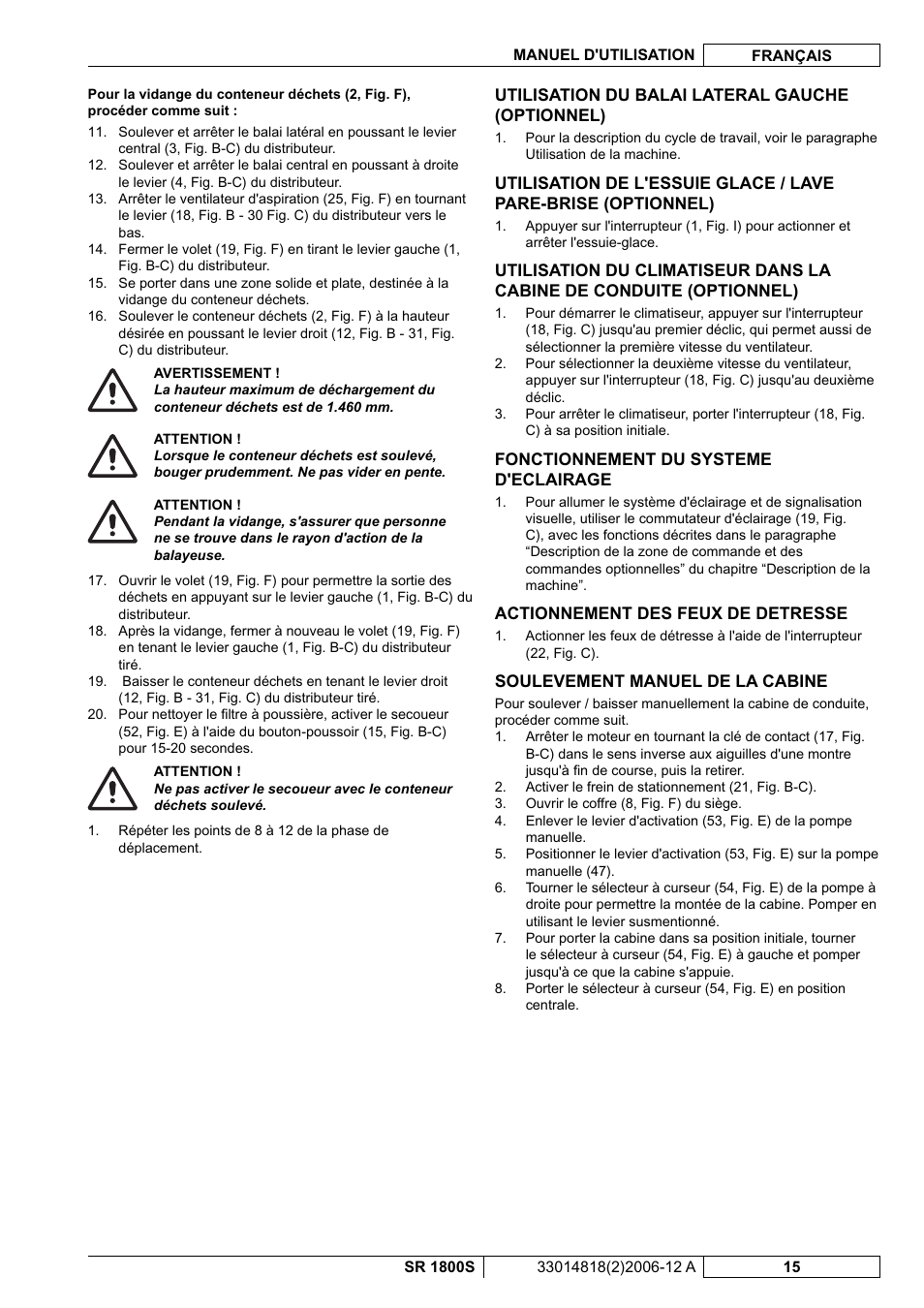 Nilfisk-ALTO SR 1800S User Manual | Page 43 / 118