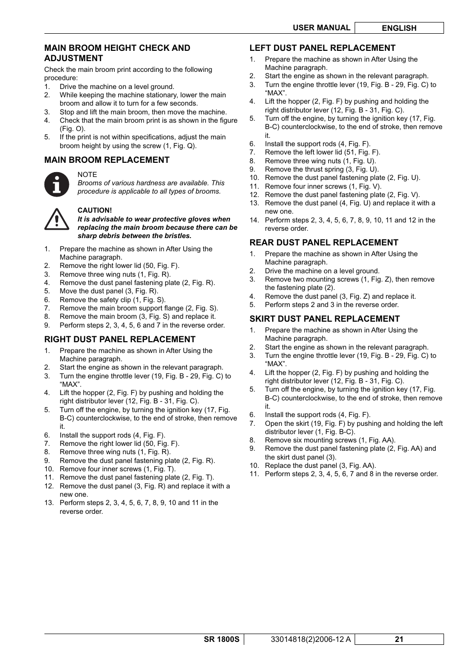 Nilfisk-ALTO SR 1800S User Manual | Page 75 / 118