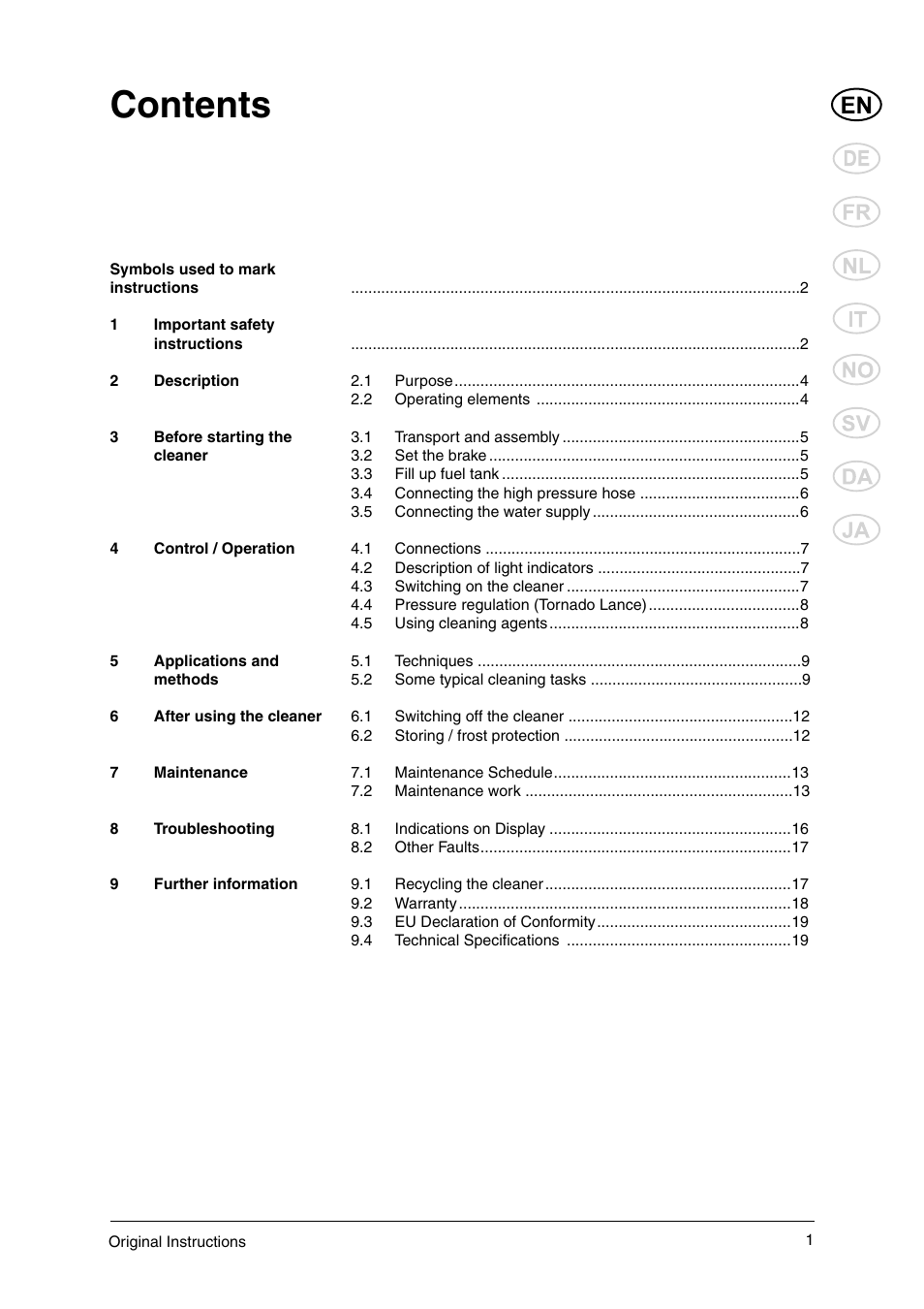 Nilfisk-ALTO 106269015 User Manual | Page 3 / 24
