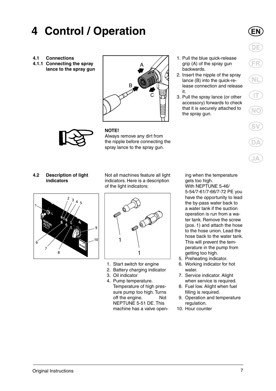 4 control / operation | Nilfisk-ALTO 106269015 User Manual | Page 9 / 24