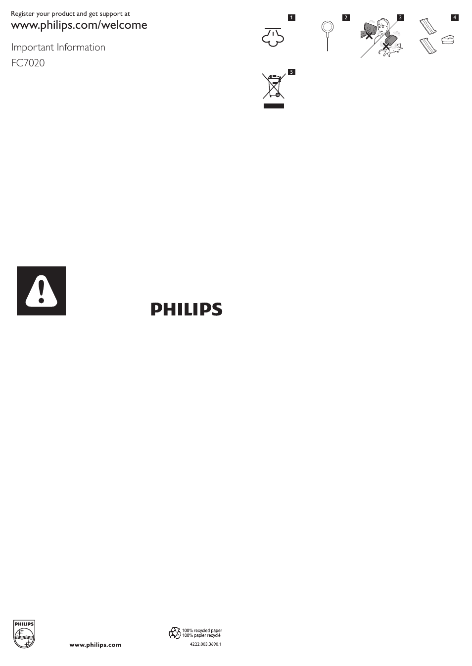 Philips Steam Plus Bodenreiniger zum Fegen und Dampfen User Manual | 11 pages