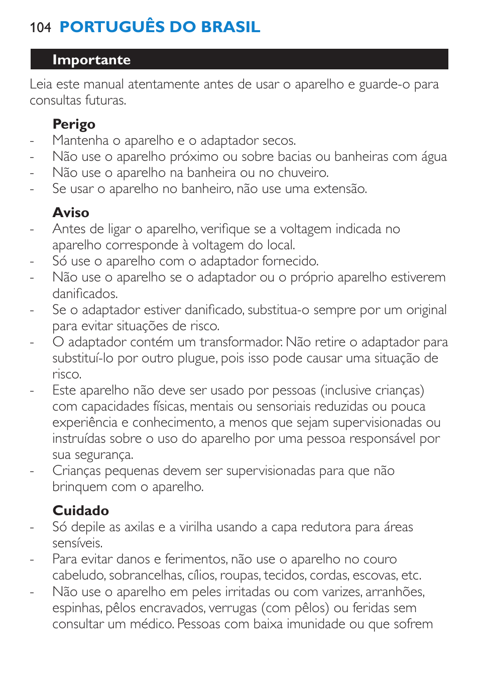 Português do brasil, Introdução, Descrição geral (fig. 1) | Philips Satinelle Ice Premium Epilierer User Manual | Page 104 / 136