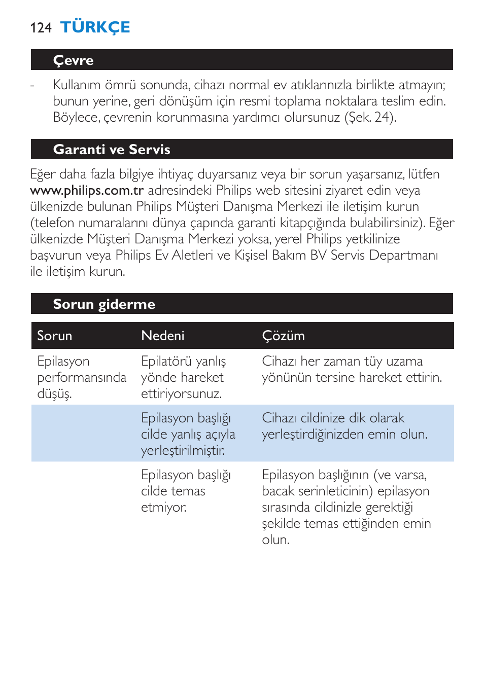 Tıraş başlığının temizlenmesi (sadece hp6515), Saklama, Değiştirme (sadece hp6515) | Philips Satinelle Ice Premium Epilierer User Manual | Page 124 / 136