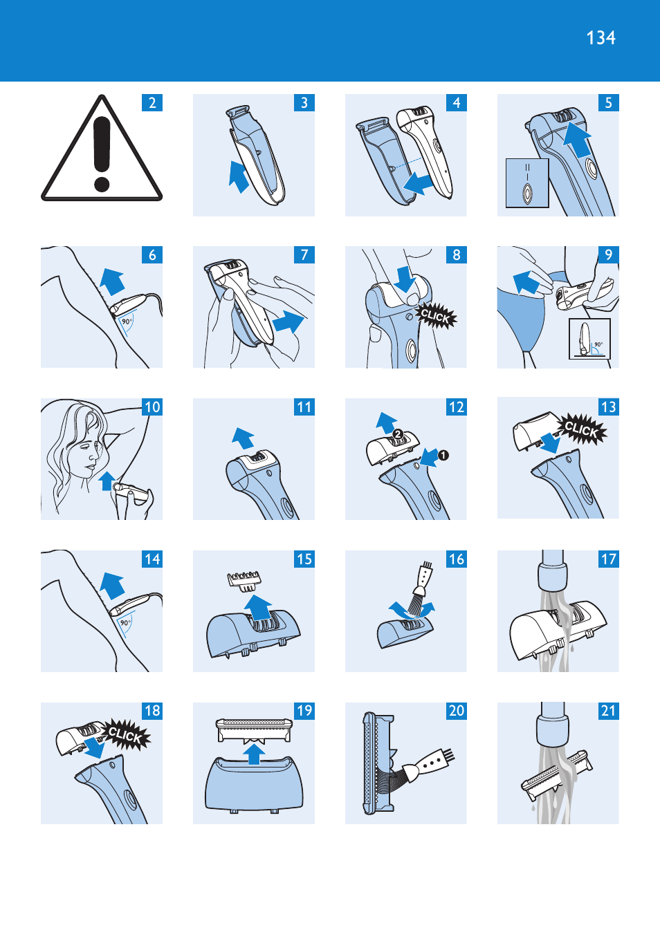 Philips Satinelle Ice Premium Epilierer User Manual | Page 134 / 136