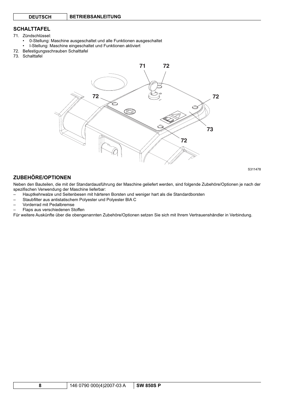 Nilfisk-ALTO SW 850S P User Manual | Page 11 / 88