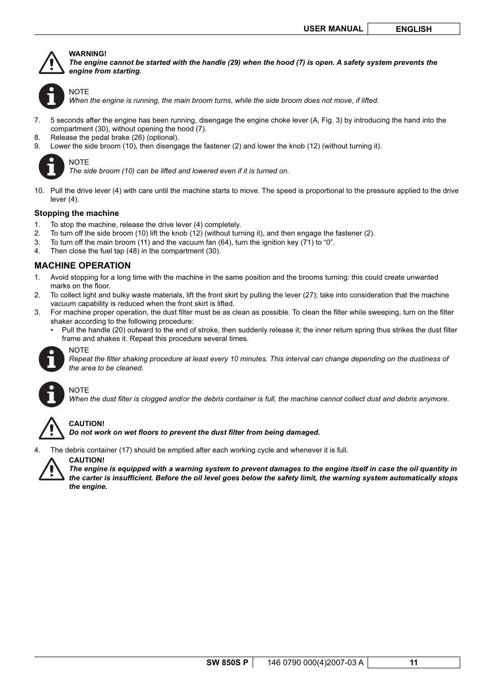 Nilfisk-ALTO SW 850S P User Manual | Page 54 / 88