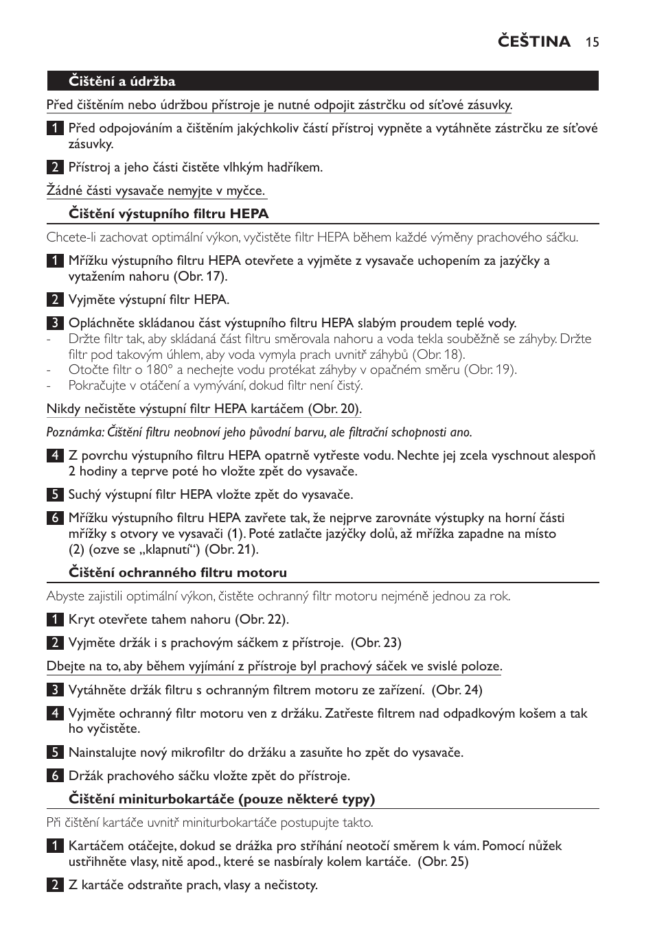 Philips EasyLife Staubsauger mit Beutel User Manual | Page 15 / 68