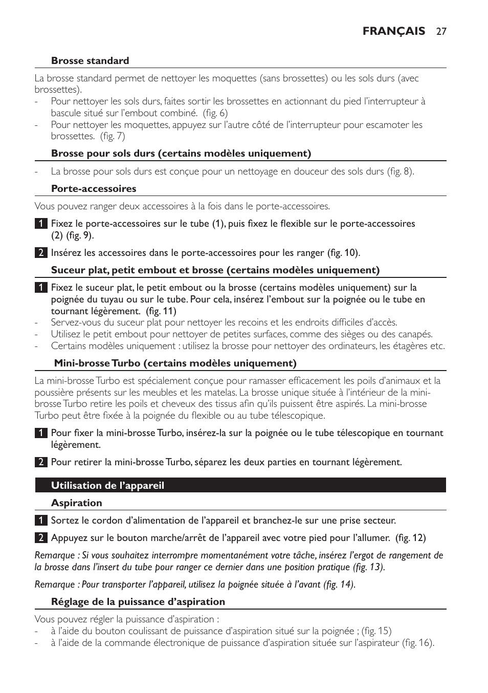 Philips EasyLife Staubsauger mit Beutel User Manual | Page 27 / 68