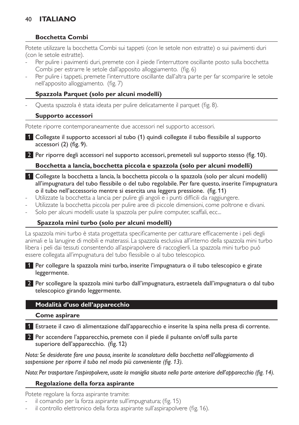 Philips EasyLife Staubsauger mit Beutel User Manual | Page 40 / 68