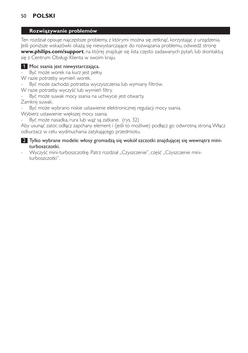 Philips EasyLife Staubsauger mit Beutel User Manual | Page 50 / 68