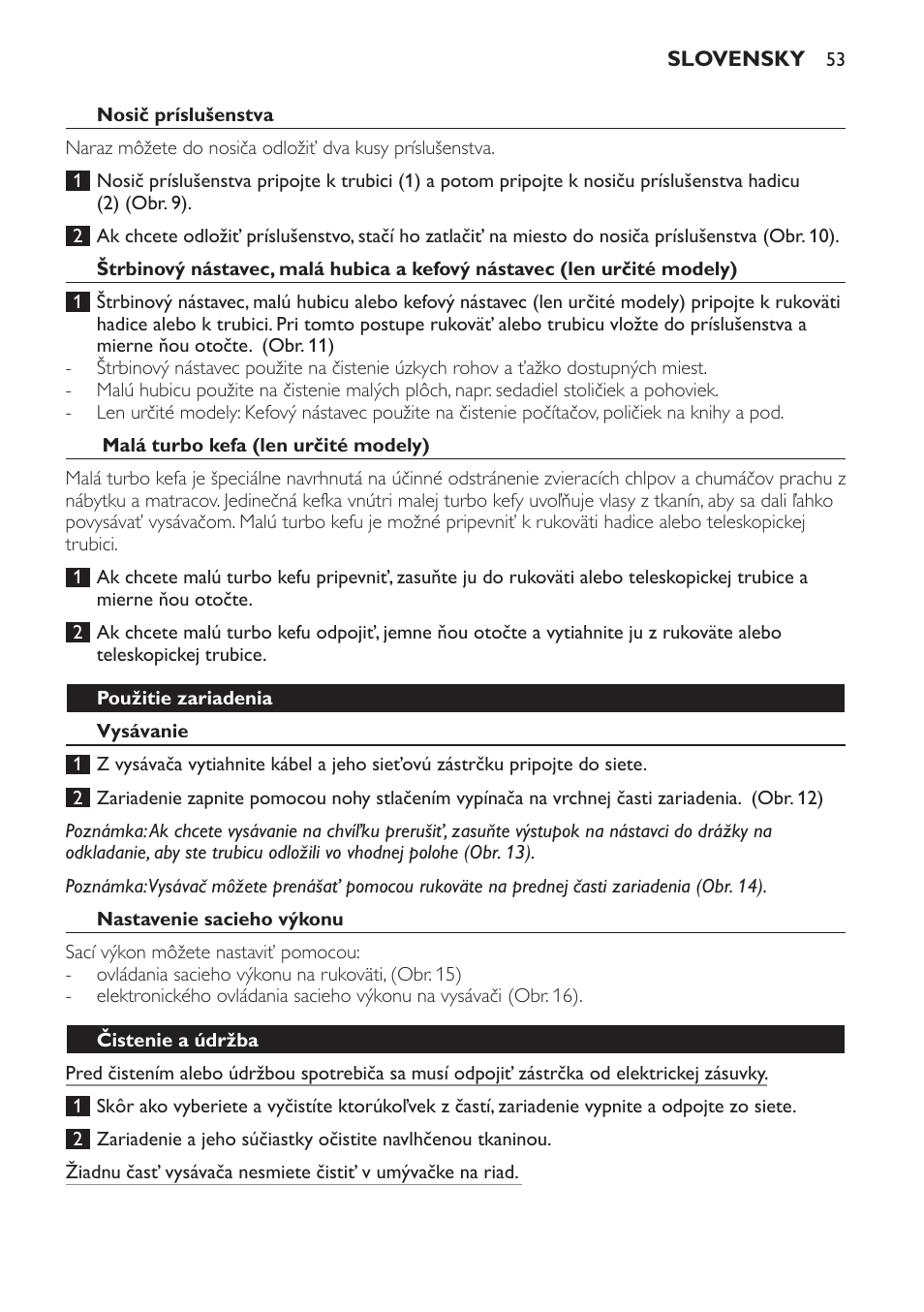 Philips EasyLife Staubsauger mit Beutel User Manual | Page 53 / 68