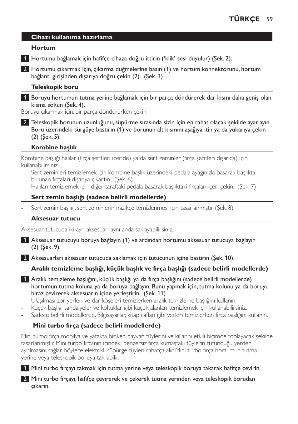 Philips EasyLife Staubsauger mit Beutel User Manual | Page 59 / 68