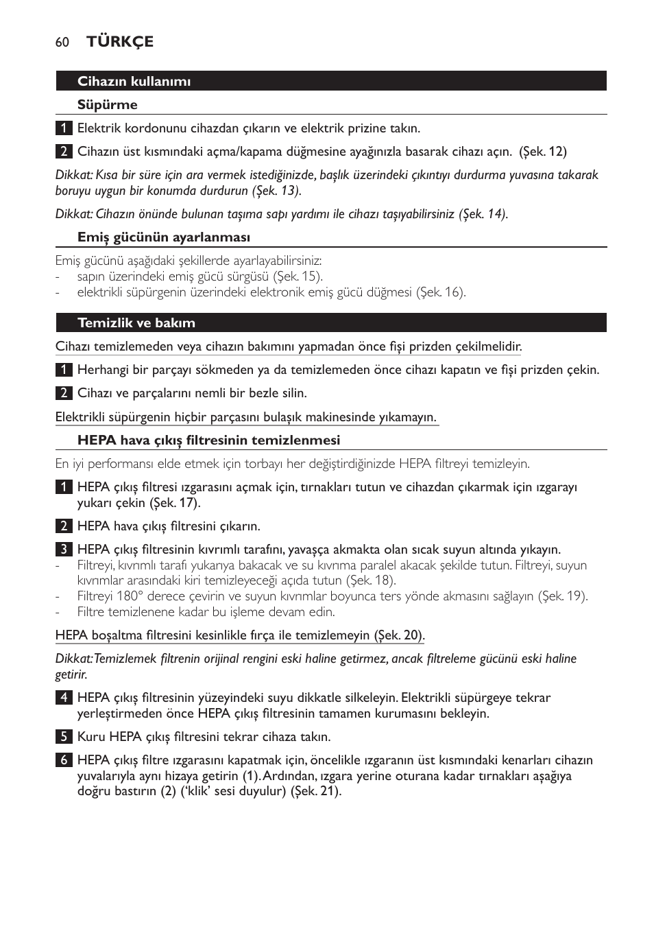 Philips EasyLife Staubsauger mit Beutel User Manual | Page 60 / 68