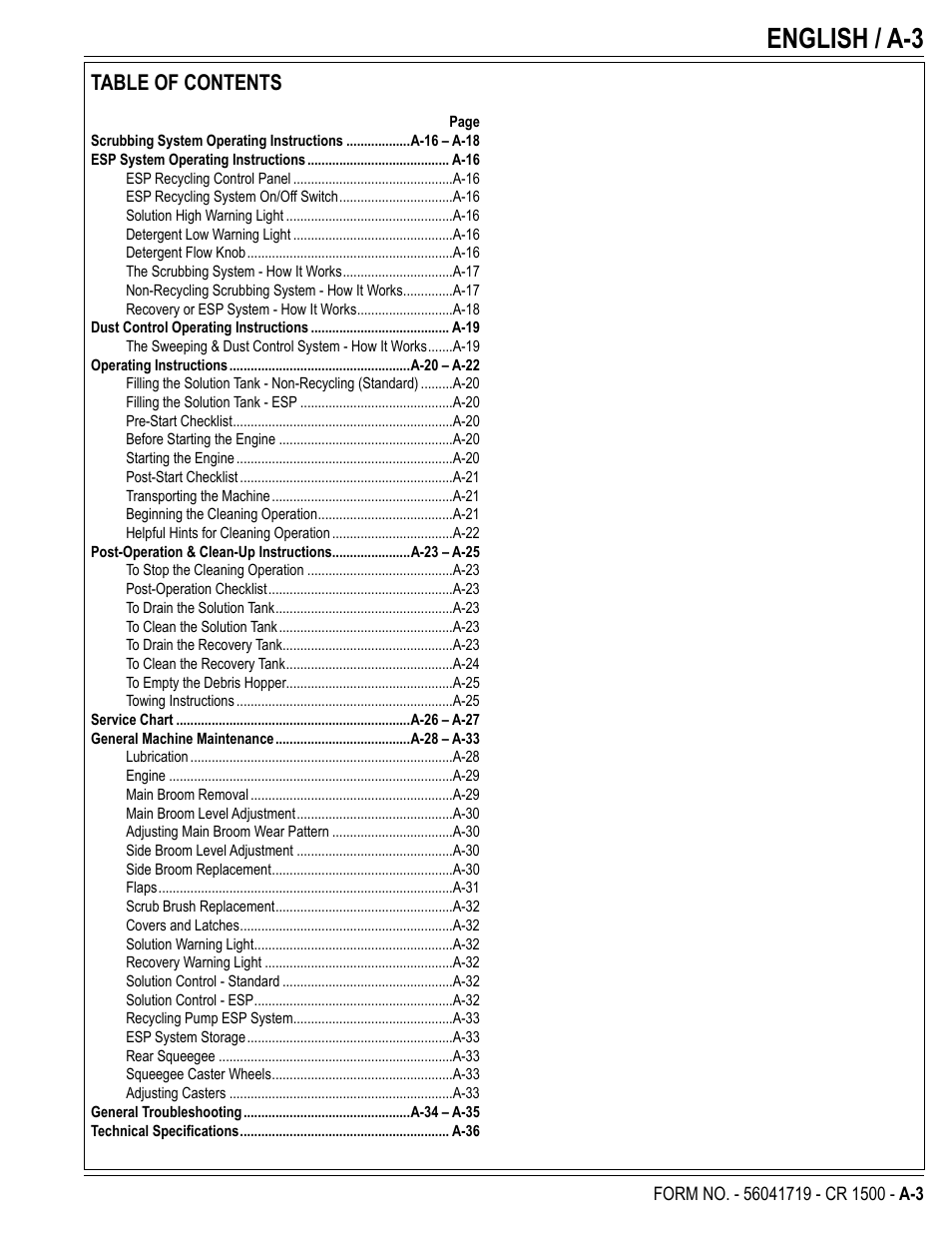 Nilfisk-ALTO CR 1500 User Manual | Page 3 / 76