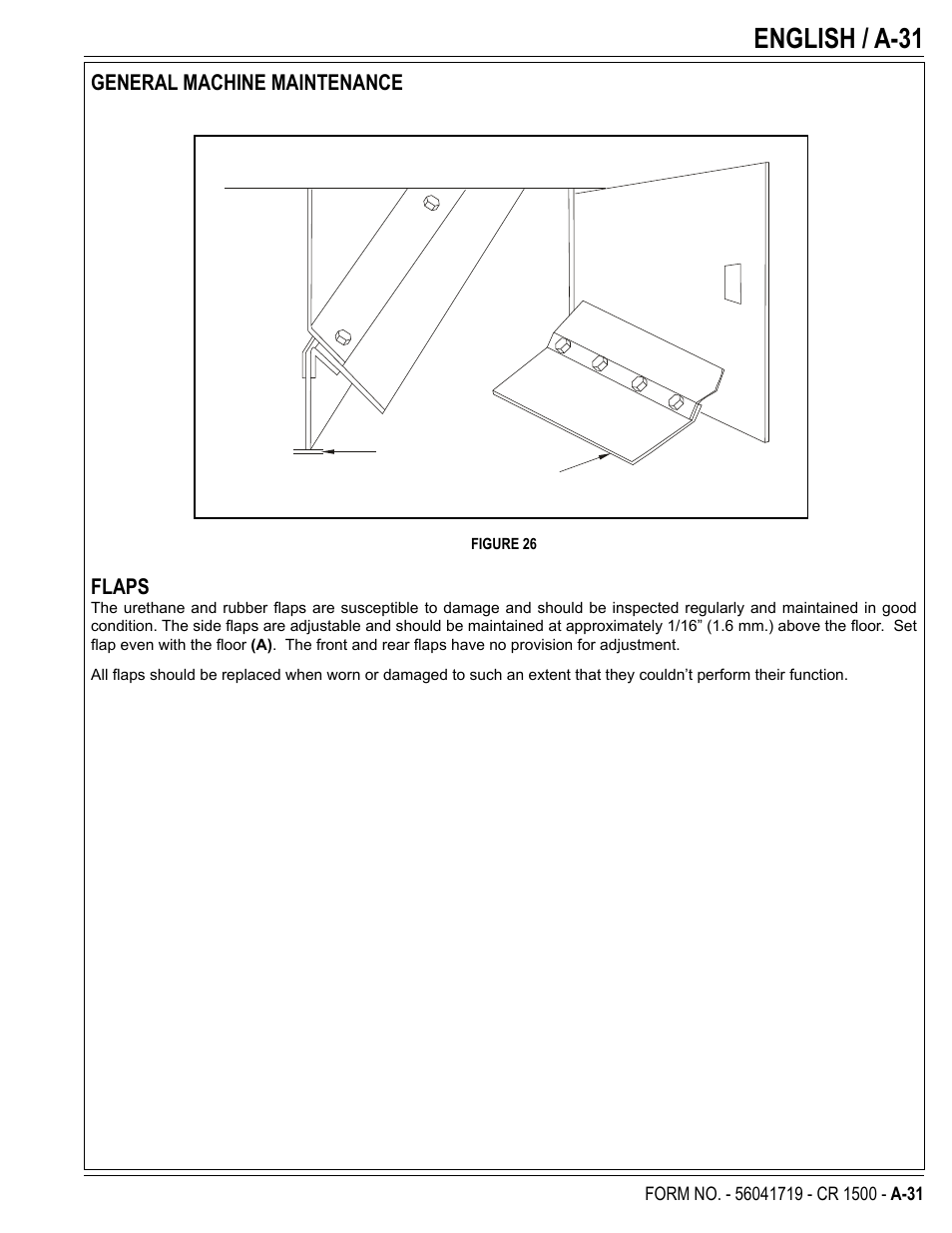 English / a-31 | Nilfisk-ALTO CR 1500 User Manual | Page 31 / 76