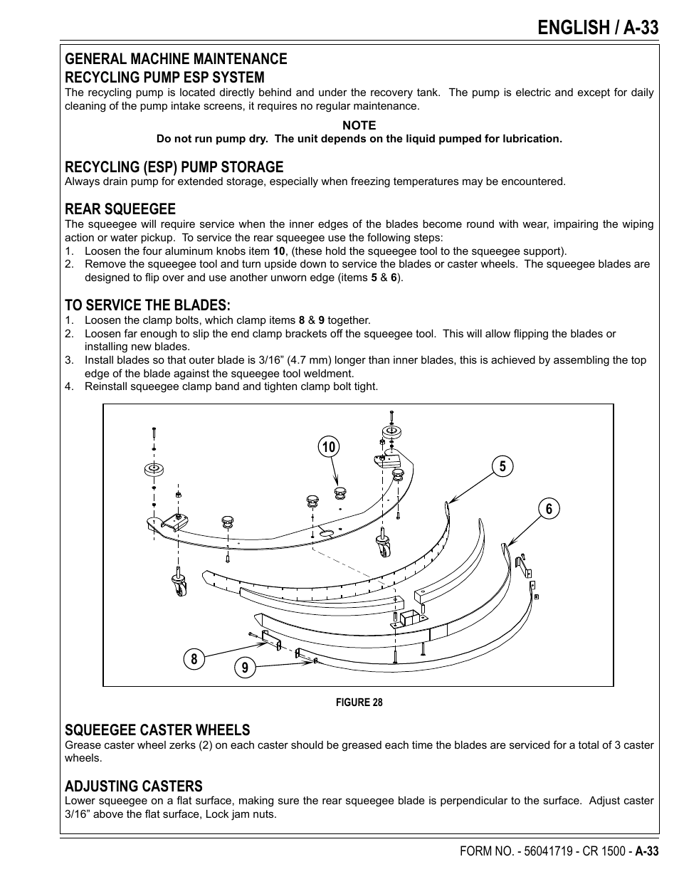 English / a-33 | Nilfisk-ALTO CR 1500 User Manual | Page 33 / 76