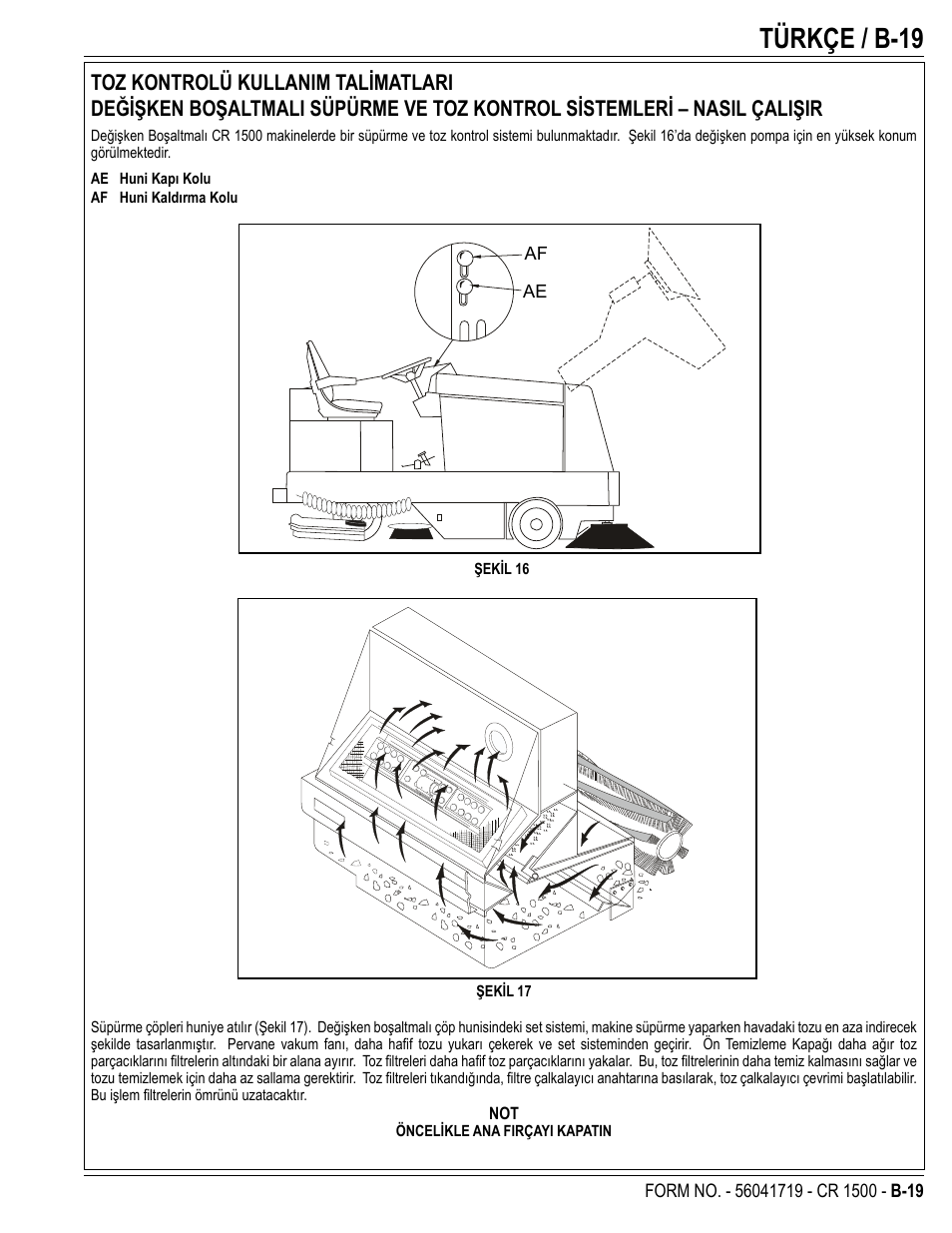 Türkçe / b-19 | Nilfisk-ALTO CR 1500 User Manual | Page 55 / 76