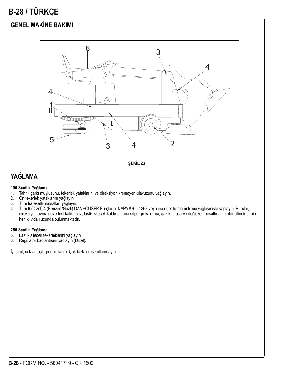 B-28 / türkçe | Nilfisk-ALTO CR 1500 User Manual | Page 64 / 76