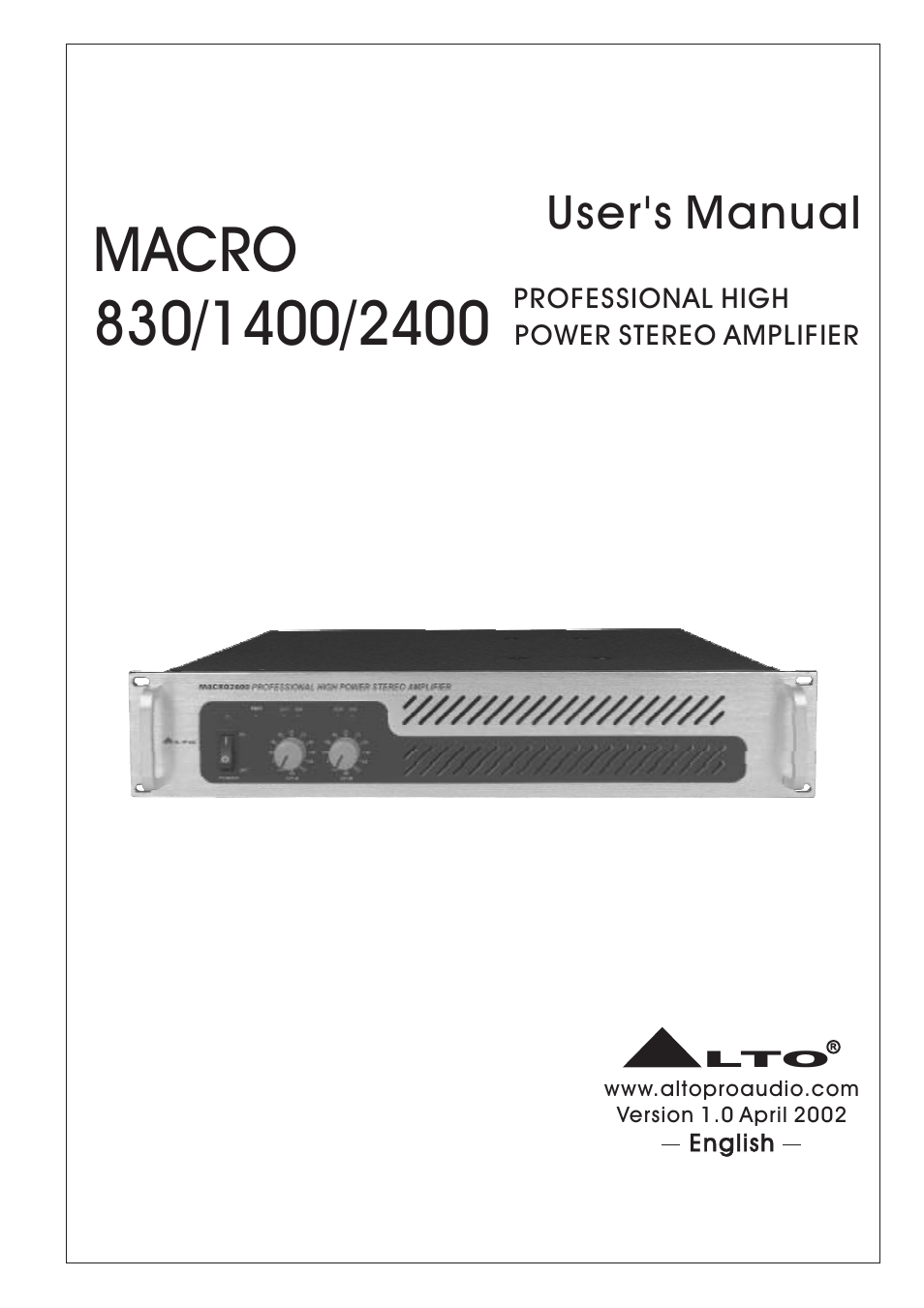 Nilfisk-ALTO MACRO 2400 User Manual | 13 pages