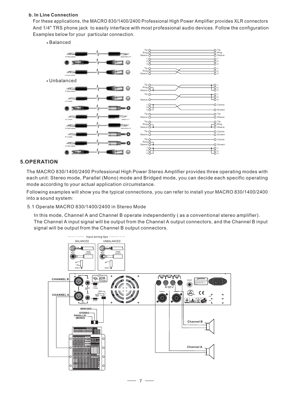 Operation, Balanced unbalanced | Nilfisk-ALTO MACRO 2400 User Manual | Page 8 / 13