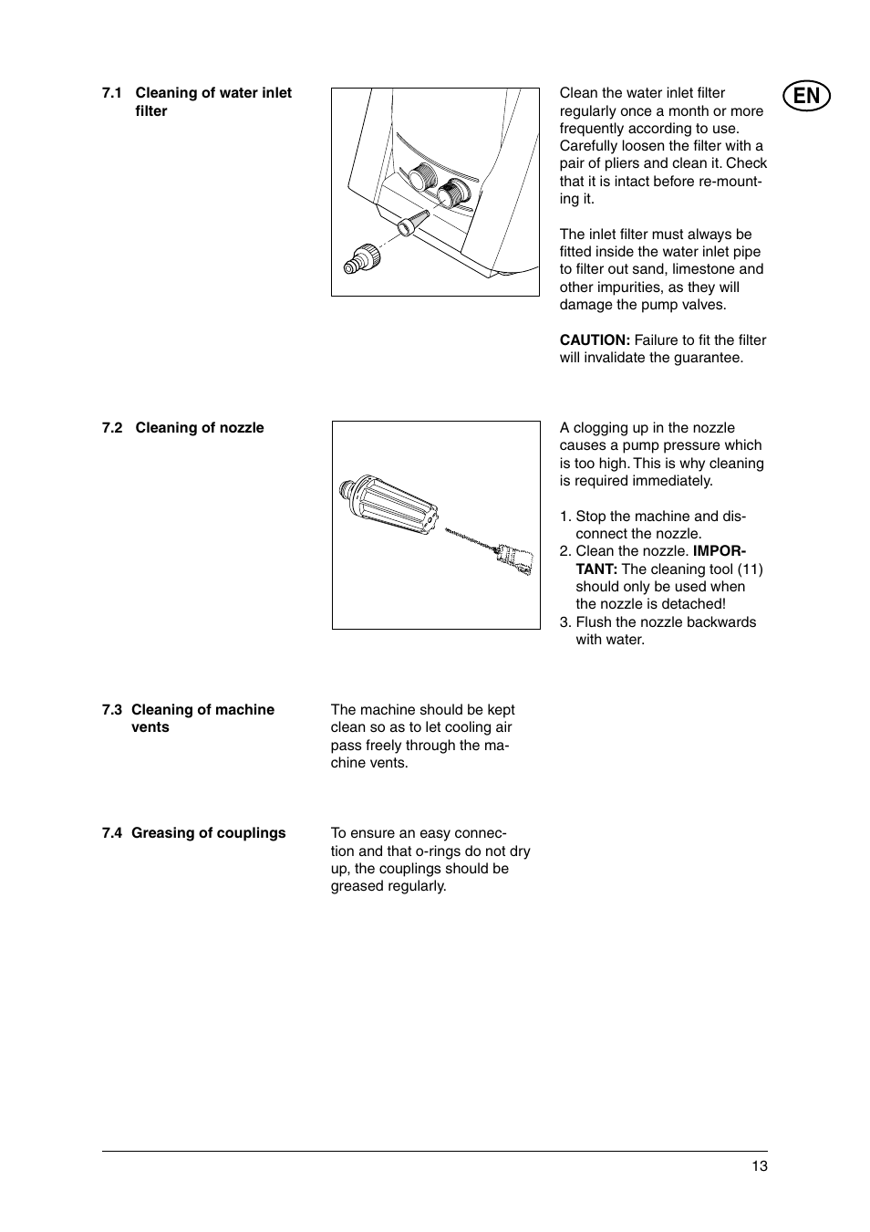 Nilfisk-ALTO E 130.1 User Manual | Page 13 / 19